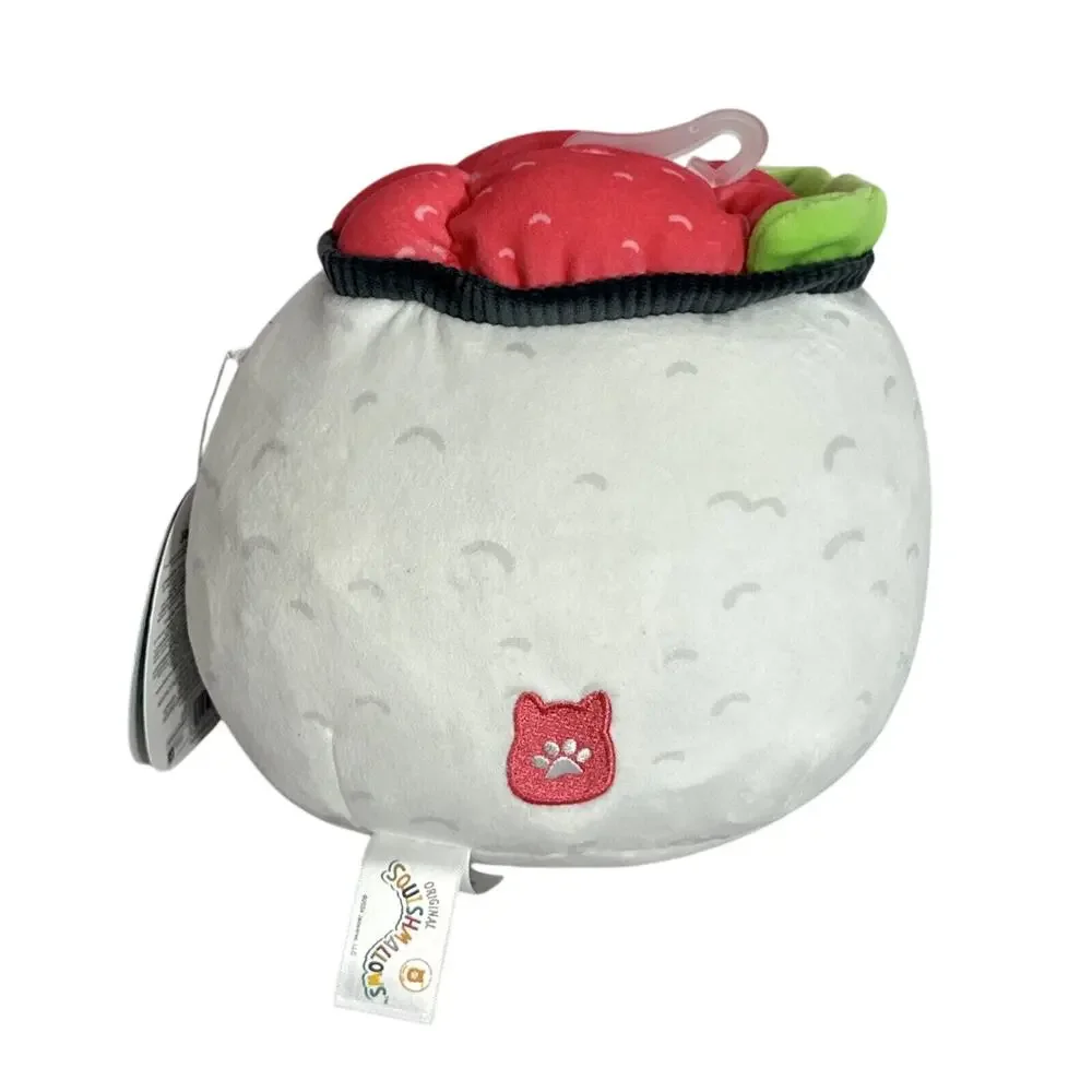 Squishmallows Super Soft Squeaky Crinkle Dog Toy Shun Cucumber Roll New